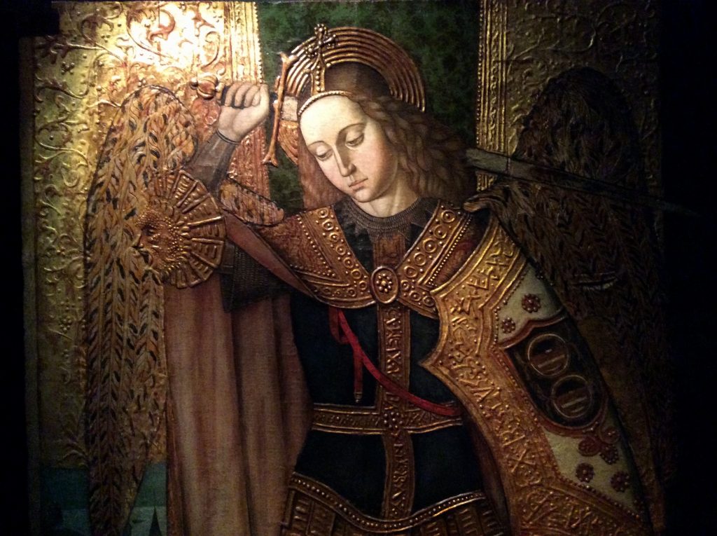 Arcangelo Gabriele - particolare del retablo del maestro di Castelsardo